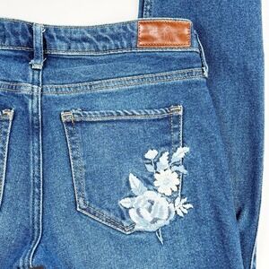Hollister Women's Jeans 3R W26 L30 Low Rise Super Skinny Embroidered Floral